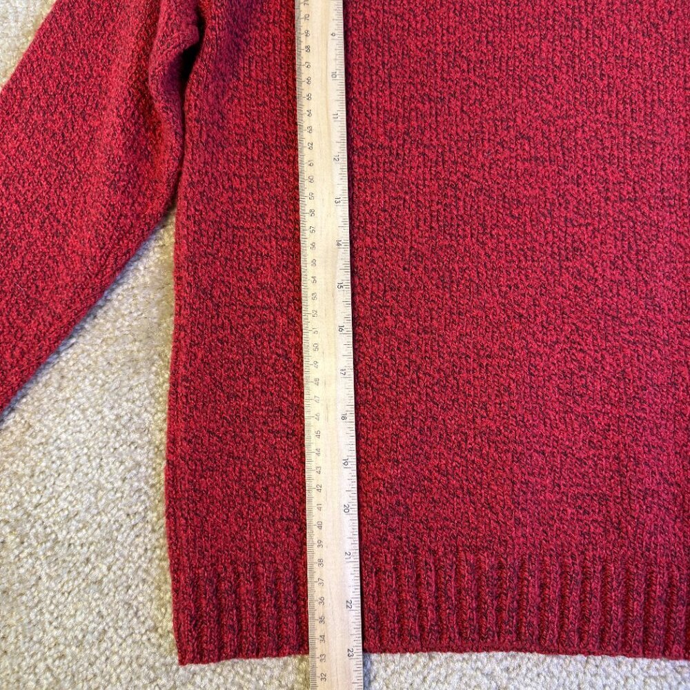 Karen Scott Womens Button Shawl-Collar Sweater Red Size Large Knit F340 - Picture 8 of 9